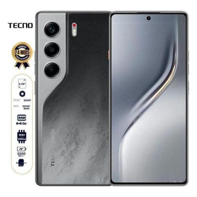 Tecno CAMON 40 - 6.78"- 256GO ROM - (8+8)GO RAM - 4G - 2 SIM – 32MP/50MP+8MP - 5200MAH